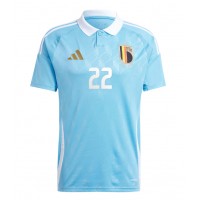 Belgicko Jeremy Doku #22 Vonkajší futbalový dres ME 2024 Krátky Rukáv